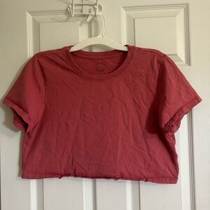 Urban outfitters pink cropped t shirt in L
